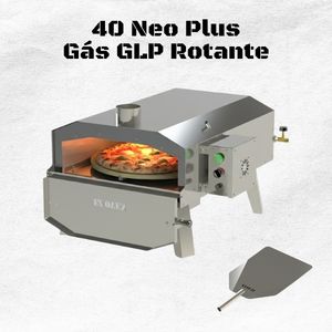 EZ Oven 40 Neo Plus Gás Rotante + Pá de Montagem Inox