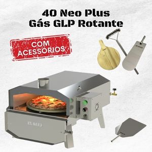 EZ Oven 40 Neo Plus Gás Rotante + Pá de Montagem Inox