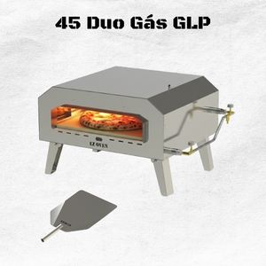 EZ Oven 45 Duo Gás GLP + Pá de Montagem Inox