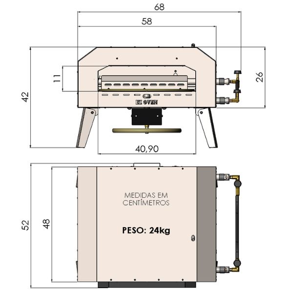 EZ Oven 35 Duo Smart Giro Manual - Imagem 12